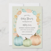 Herbstkürbis-Baby-Dusche Einladung (Vorderseite)