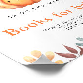 Herbstkürbis Babyduschbücher für Kinder Poster (Ecke)