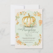 Herbstkürbis-Babydusche Einladung (Vorderseite)