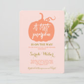 Herbstkürbis-Babydusche Einladung (Stehend Vorderseite)