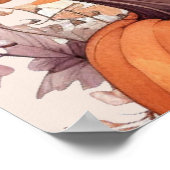 Herbstkürbis Babydusche Poster (Ecke)