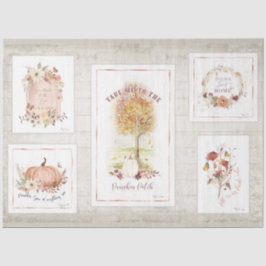 Herbstkürbis Blätter Entdeckungsreise Seidenpapier