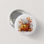 Herbstkürbis Button (Vorne & Hinten)