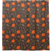 Herbstkürbis Duschvorhang (Vorderseite)