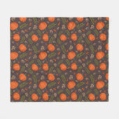 Herbstkürbis Fleecedecke (Vorderseite (Horizontal))