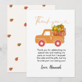 Herbstkürbis Geburtstag dank Karte (Vorne/Hinten)