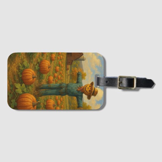 Herbstkürbis Gepäckanhänger (Vorderseite (Horizontal))