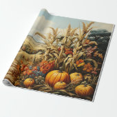 Herbstkürbis Geschenkpapier (Ungerollt)