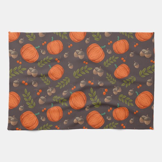 Herbstkürbis Geschirrtuch (Horizontal)