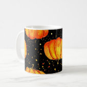 Herbstkürbis, Halloween-Druck Kaffeetasse (Vorderseite Links)