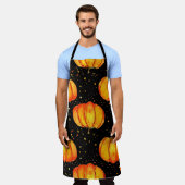 Herbstkürbis, Halloween-Druck Schürze (Getragen)