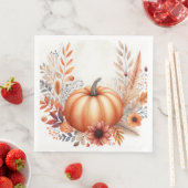 Herbstkürbis Herbstdusche Serviette (Beispiel)