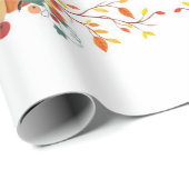 Herbstkürbis im Erntedank Geschenkpapier (Rolleneckpunkt)