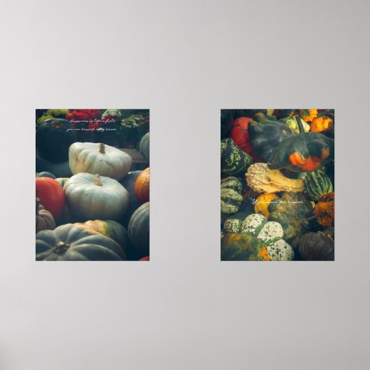 Herbstkürbis in einem rustikalen Garten Bilderwand Sets (Vorderseite)