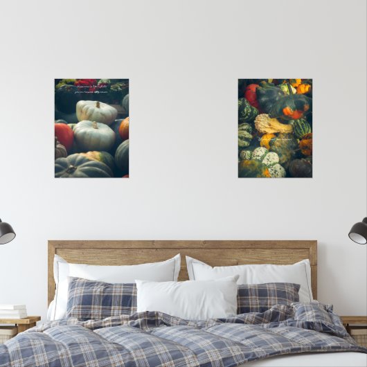 Herbstkürbis in einem rustikalen Garten Bilderwand Sets (Schlafzimmer)