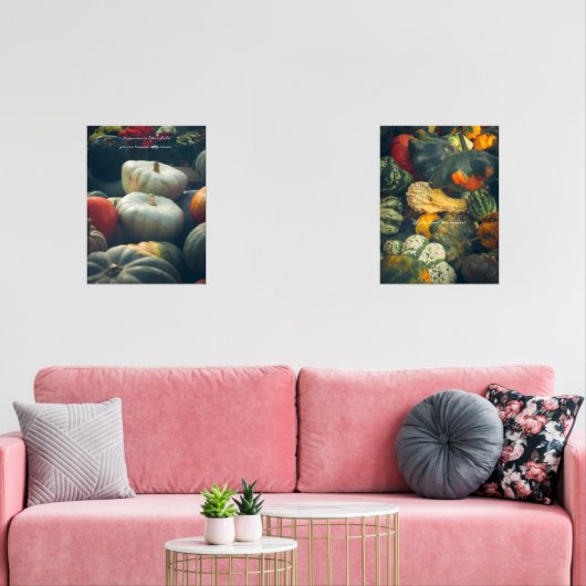 Herbstkürbis in einem rustikalen Garten Bilderwand Sets (Wohnzimmer)