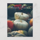 Herbstkürbis in einem rustikalen Garten Postkarte (Vorderseite)