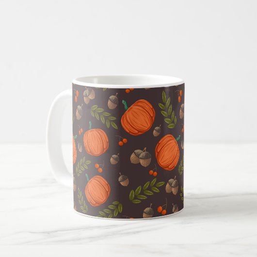 Herbstkürbis Kaffeetasse (Vorderseite Links)