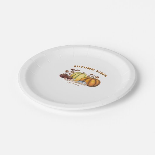 Herbstkürbis Klassischer T - Shirt.png Pappteller (Schrägansicht)