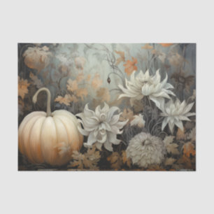 Herbstkürbis Kürbis mit Blume Decoupage Seidenpapier