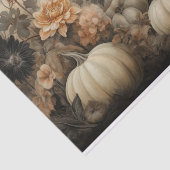 Herbstkürbis Kürbis mit Blume Decoupage Seidenpapier (Ausschnitt)