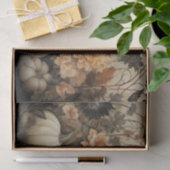 Herbstkürbis Kürbis mit Blume Decoupage Seidenpapier (Geschenk)