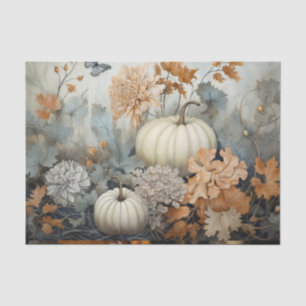 Herbstkürbis Kürbis mit Blume Decoupage Seidenpapier