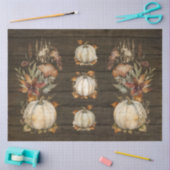 Herbstkürbis lässt dunkles Holzdekoupage Seidenpapier (Basteln)