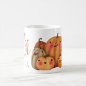 Herbstkürbis Niedlicher Halloween-Erntedank Herbst Kaffeetasse (Mittel)