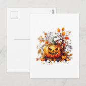 Herbstkürbis Postkarte (Vorne/Hinten)