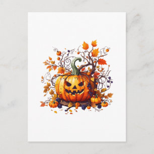 Herbstkürbis Postkarte