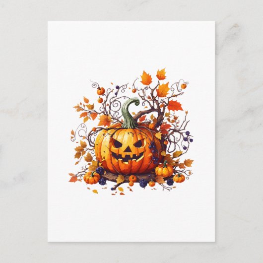 Herbstkürbis Postkarte (Vorderseite)