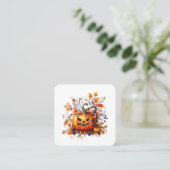 Herbstkürbis Quadratische Visitenkarte (Stehend Vorderseite)