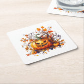 Herbstkürbis Rechteckiger Pappuntersetzer (angewinkelt)