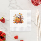 Herbstkürbis Serviette (Beispiel)