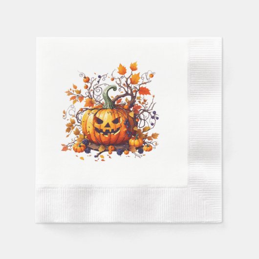 Herbstkürbis Serviette (Vorderseite)