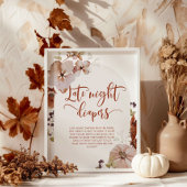 Herbstkürbis Späte Nacht Windeln Spiel Poster