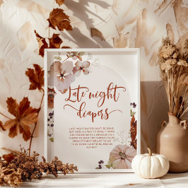 Herbstkürbis Späte Nacht Windeln Spiel Poster