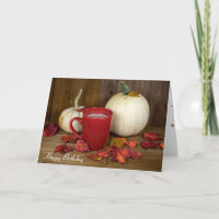 Herbstkürbis und heiße Schokolade