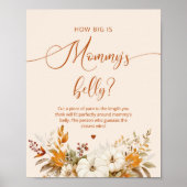 Herbstkürbis, wie groß ist das Bauchspiel der Mama Poster (Vorne)