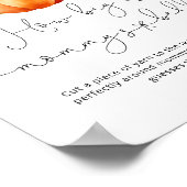 Herbstkürbis, wie groß ist das Bauchspiel der Mama Poster (Ecke)