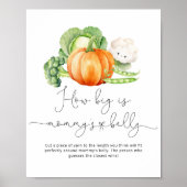 Herbstkürbis, wie groß ist das Bauchspiel der Mama Poster (Vorne)