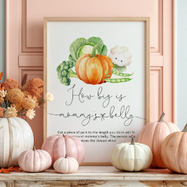 Herbstkürbis, wie groß ist das Bauchspiel der Mama Poster