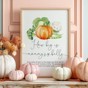 Herbstkürbis, wie groß ist das Bauchspiel der Mama Poster