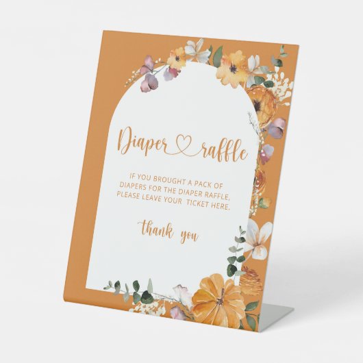 Herbstkürbis Windelraffinerie Schlechtplätzchen Sockelschild (Vorderseite)