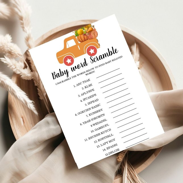 Herbstkürbis-Wort-Rührei-Babydusche (Von Creator hochgeladen)