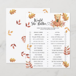 Herbstkürbis / Würde sie eher Baby-Duschspiel