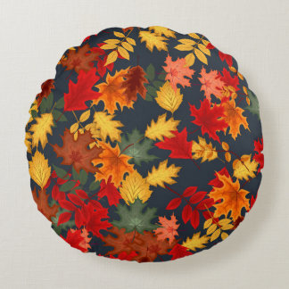 Herbstkürbis würzige Herbstkürbis Thanksgi Rundes Kissen
