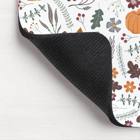 Herbstkürbis zeitgenössisches grafisches Muster Mousepad (Ecke)
