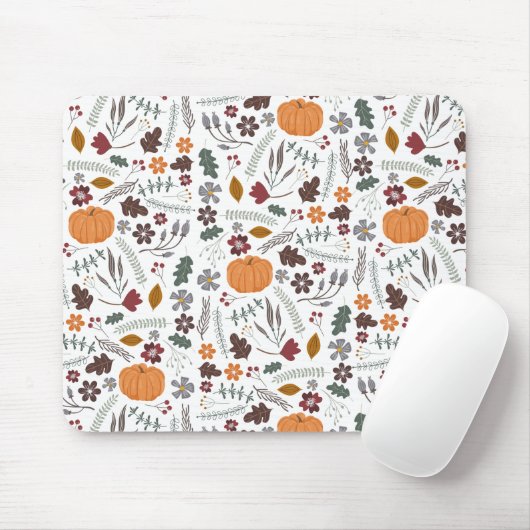 Herbstkürbis zeitgenössisches grafisches Muster Mousepad (Mit Mouse)